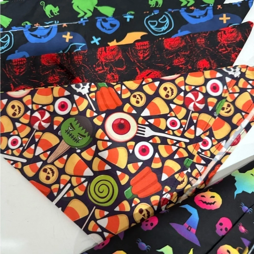 SANWUTA Halloween Dog triangle Bandanas set of 10 Halloween print size XL